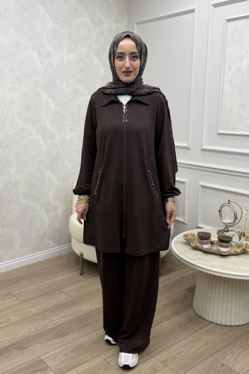 Nesli Takım Kahverengi