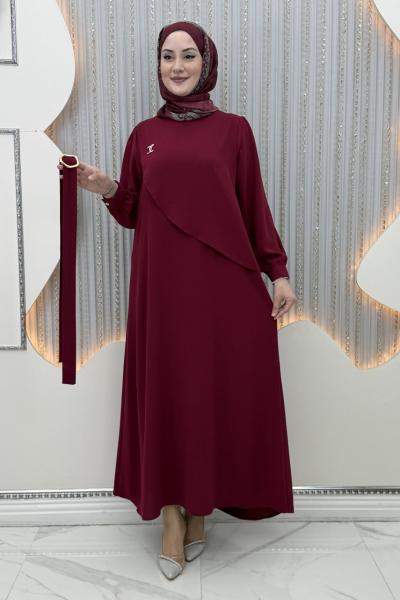 Afitap Elbise Bordo