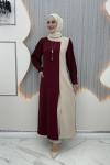 Aliye Pantolonlu Takım Bordo