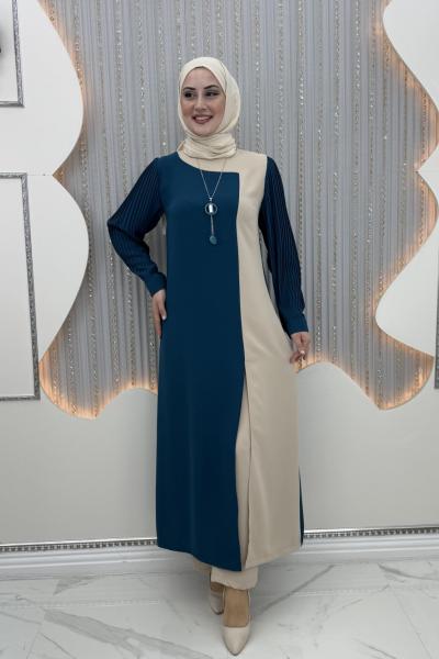 Aliye Pantolonlu Takım Petrol Mavisi