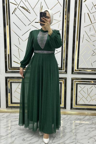 Amaris simli abiye  Zümrüt