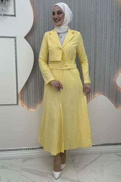 Asrın etekli takım Sarı