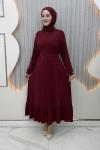 Asya Elbise Bordo
