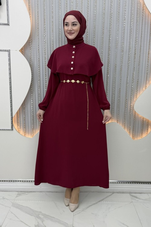 Azize Elbise Bordo