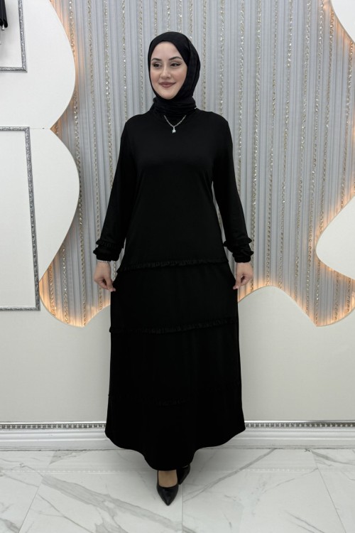 Belin Elbise Siyah