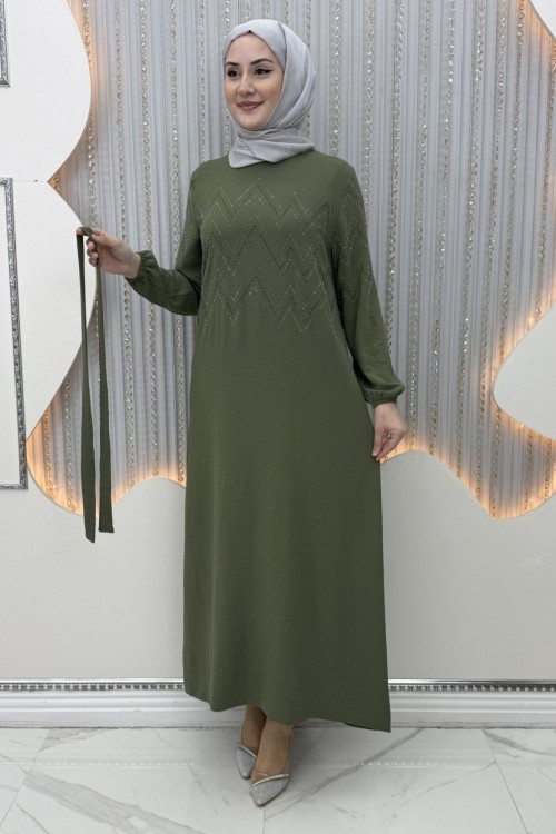 Büşra Elbise Haki
