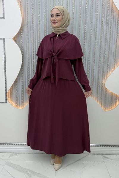 Cemre Etekli Takım Bordo