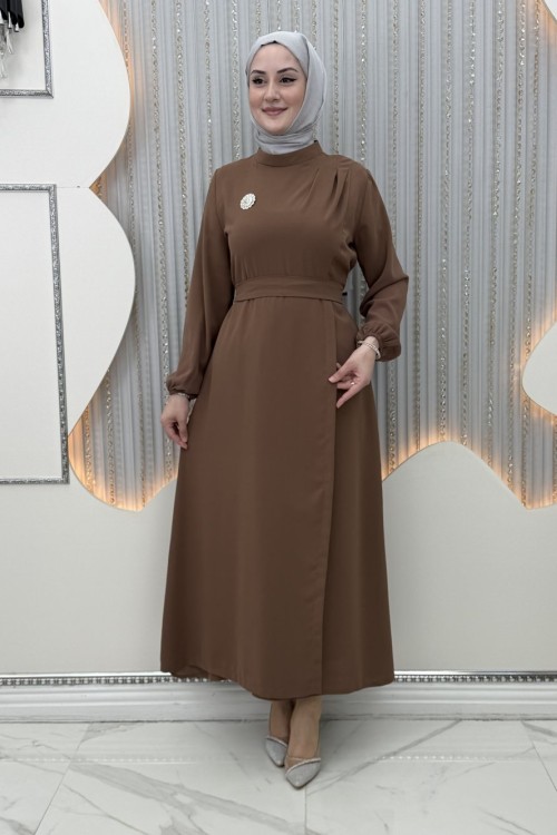 Dilruba Elbise Kahverengi