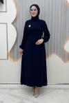 Dilruba Elbise Lacivert