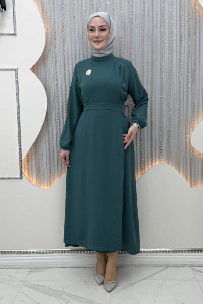 Dilruba Elbise Mint Yeşili