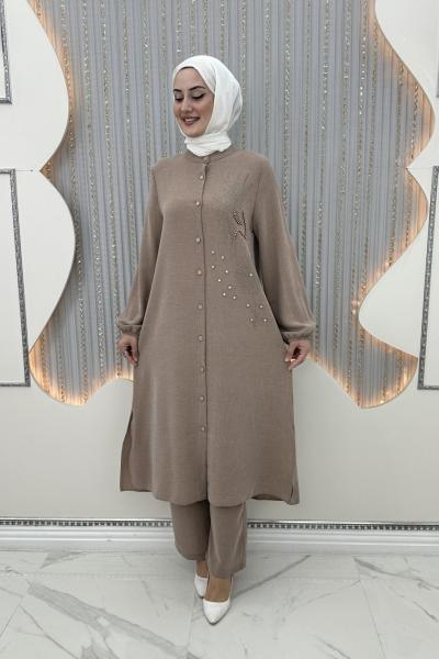 Duha taşlı takım Vizon