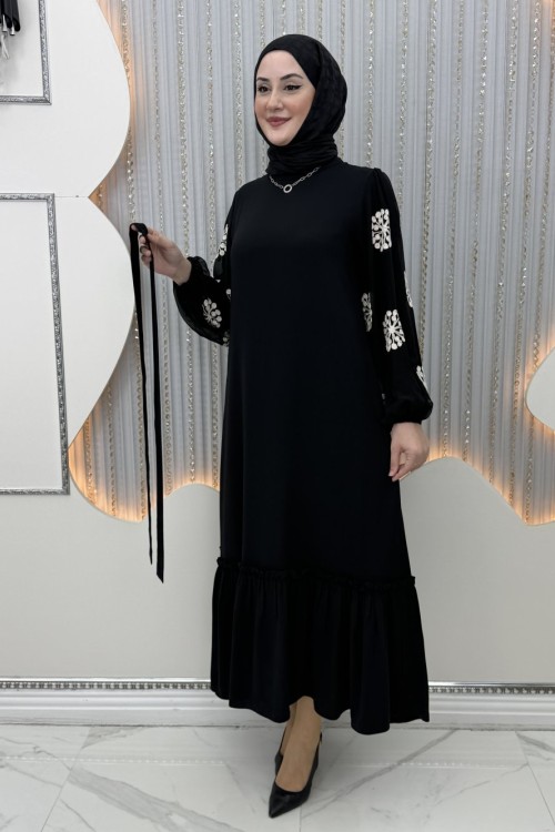 Ecenaz Elbise Siyah