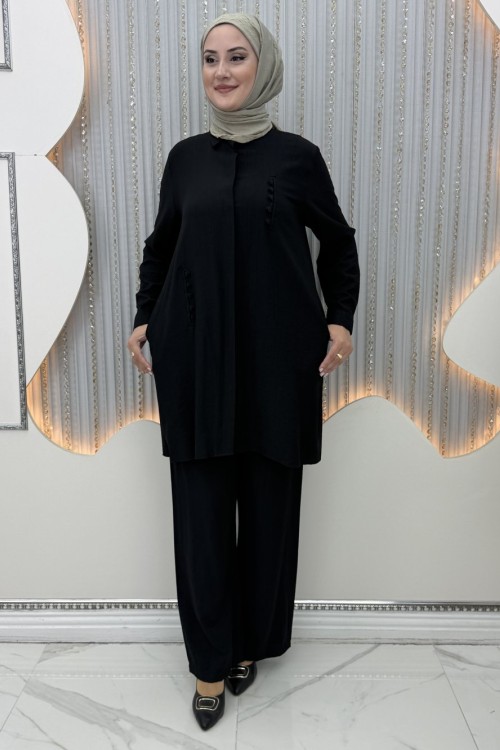 Elif Pantolonlu Takım  Siyah