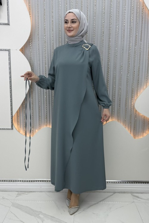 Esila Elbise Gri