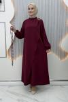 Esila Elbise Bordo