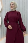 Esila Elbise Bordo