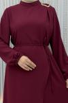 Esila Elbise Bordo
