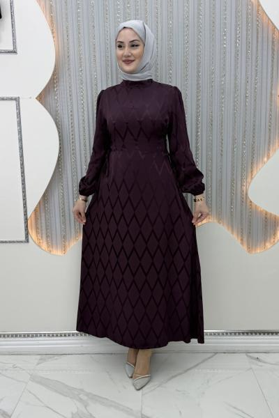 Eyşan elbise Mürdüm