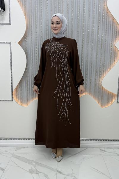 Feray Abiye Koyu Kahverengi