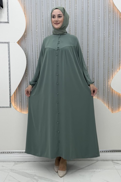 Feraye Elbise  Mint Yeşili