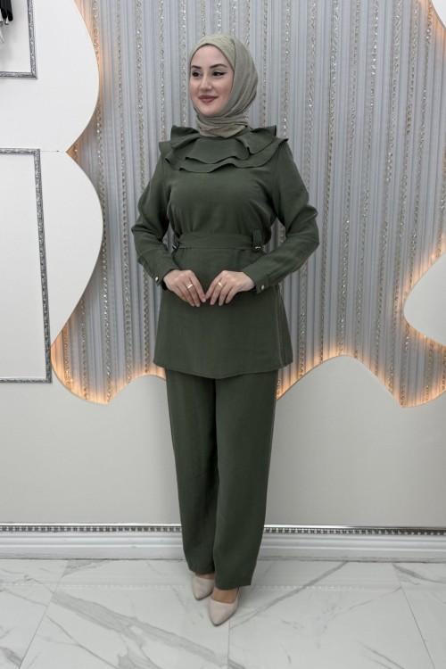 Firuze Pantolonlu Takım Haki