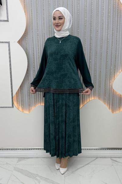 Gece Etekli Takım Zümrüt