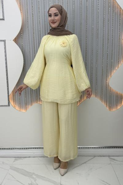 Gülhane Pantolonlu Takım Sarı