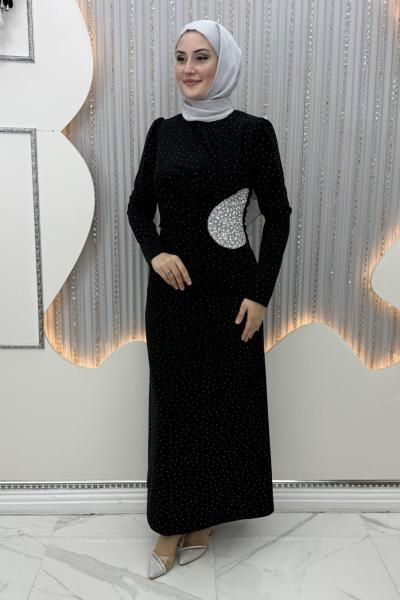 Gümüş Abiye Siyah