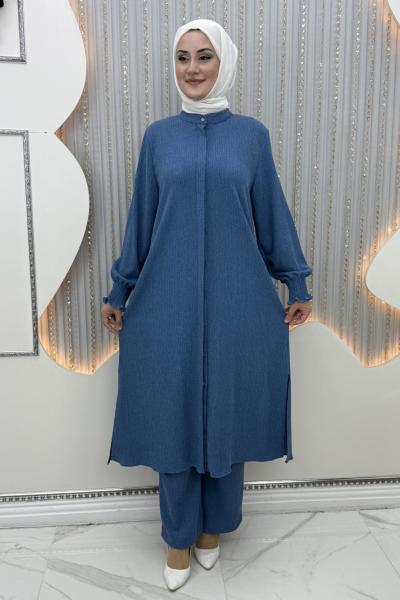 Havalı Pantolonlu Takım Mavi