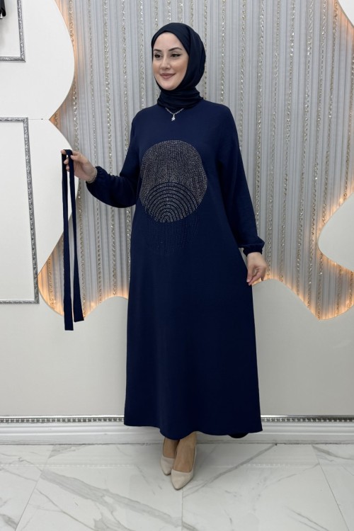 Hipnoz Elbise Lacivert