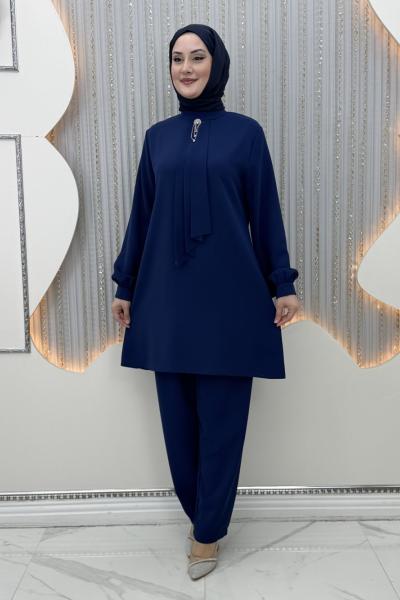 Hoşneva Pantolonlu Takım  Lacivert