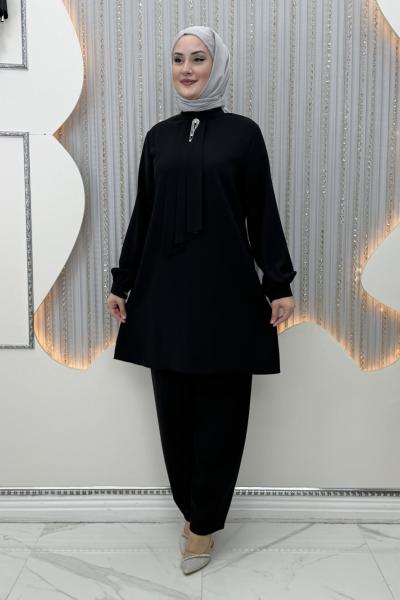 Hoşneva Pantolonlu Takım  Siyah