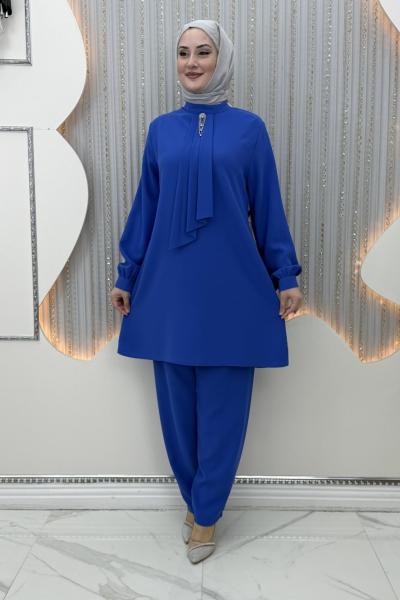 Hoşneva Pantolonlu Takım  Mavi