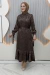 Jakar Elbise Kahverengi