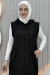 Karin Kapitone Yelek Siyah
