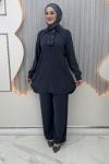 Karye Pantolonlu Takım Antrasit