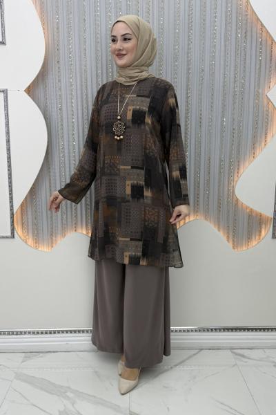 Karyel Pantolonlu Takım Vizon