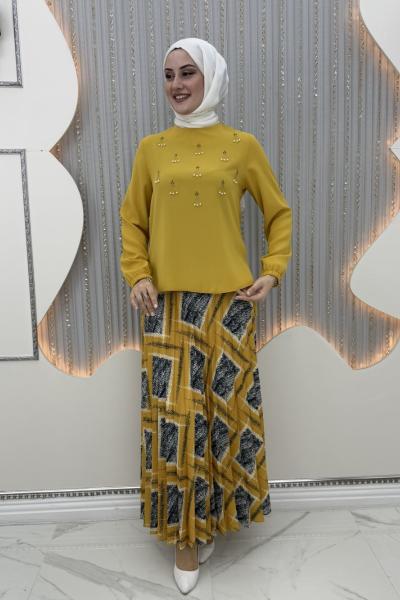 Kiraz Etekli Takım Sarı