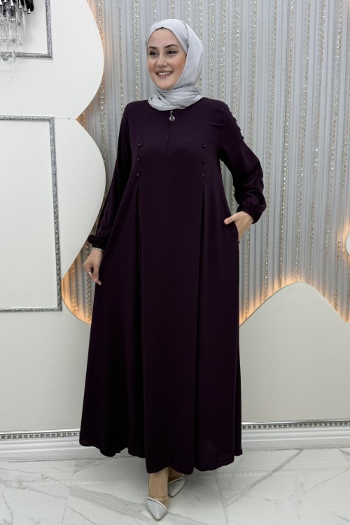 Leyla Elbise Mor