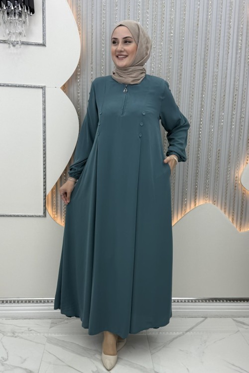 Leyla Elbise Su Yeşili