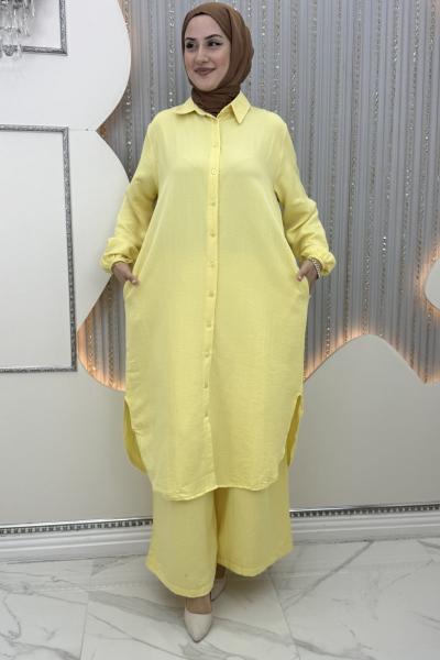 Lina Pantolonlu Takım Sarı