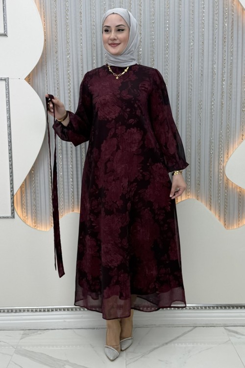 Mercan Elbise Bordo