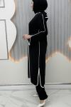 Meryemce Pantolonlu Takım Siyah