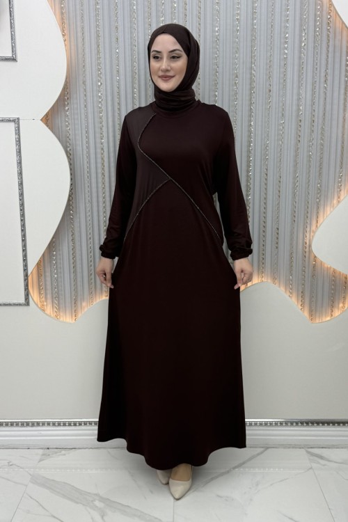 Mina Elbise Kahverengi