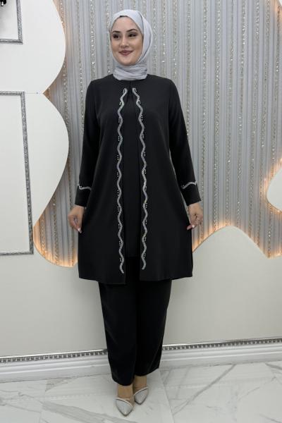 Muhteşem pantolonlu takım Antrasit