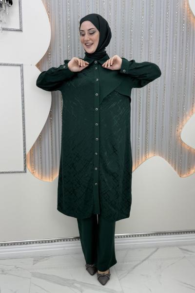 Nejla pantolonlu takım Zümrüt