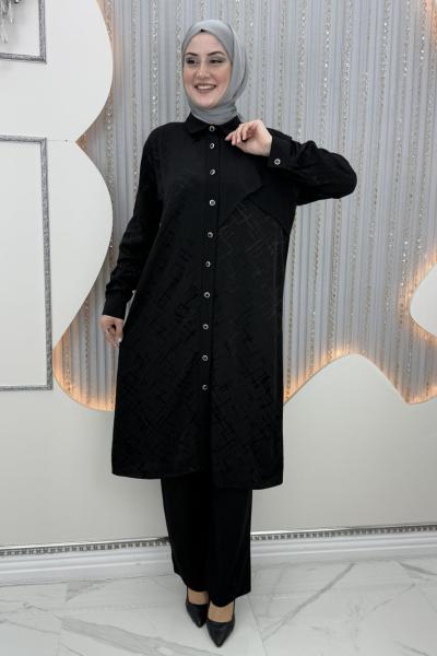 Nejla pantolonlu takım Siyah