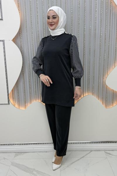 Nela Pantolonlu Takım Antrasit