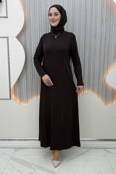 Nergiz Elbise Kahverengi