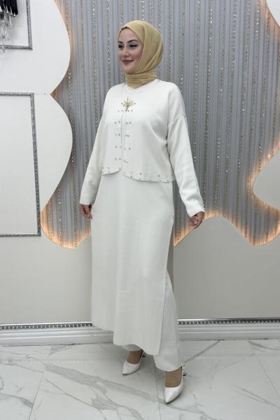 Omay 3’lü takım Krem